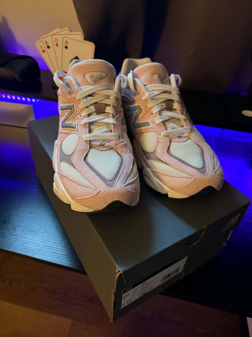 New Balance Pink and White Women's Sneakers